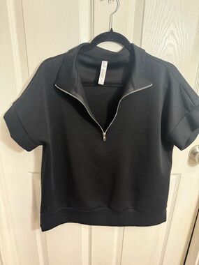 Dear Scarlett Black Short-Sleeve Pants Set